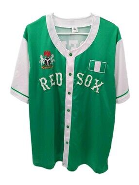 Boston Red Sox Jersey Mens Large Green 2025 Nigeria Celebration Giveaway MLB